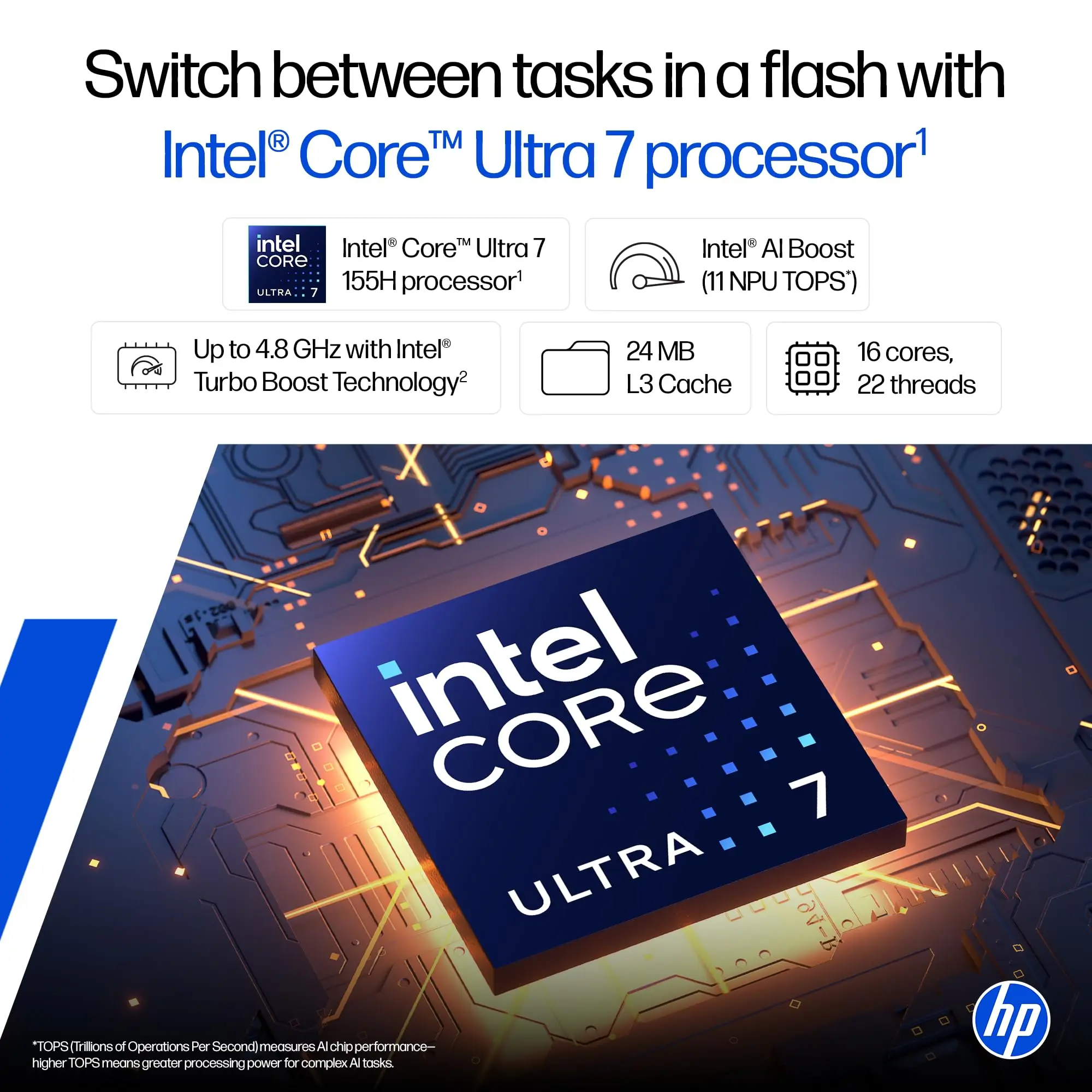 HP 14, Intel Core Ultra 7 155H - 14-EP1181TU Laptop