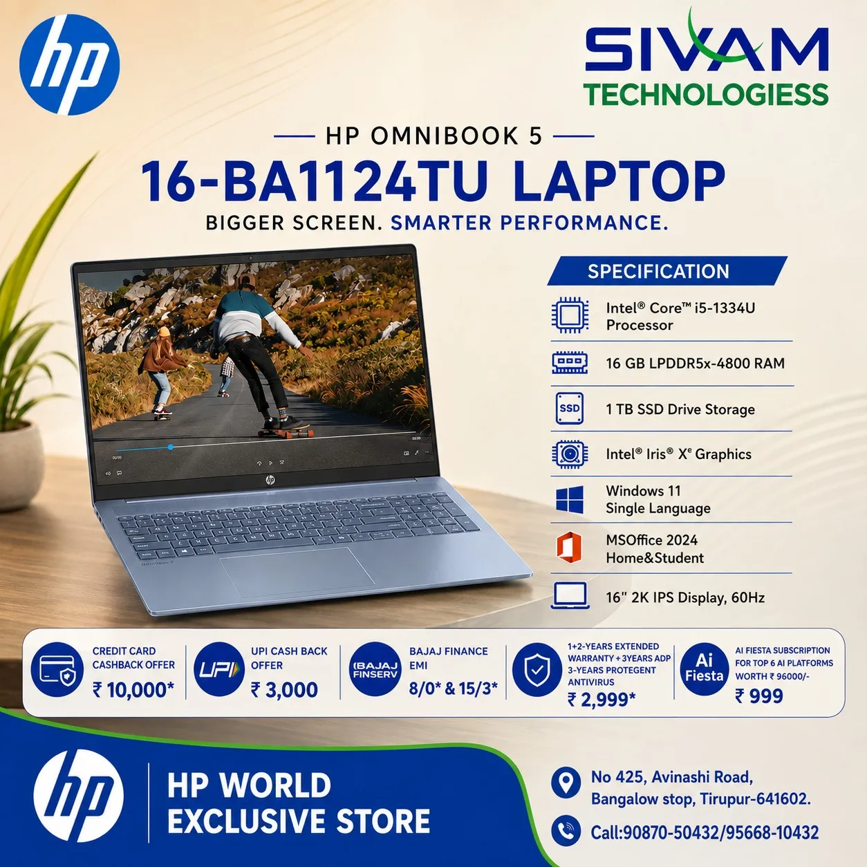 HP OMNIBOOK 5 LAPTOP 16-BA1124TU