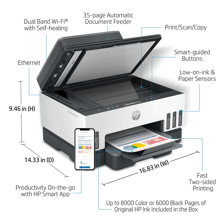 HP Smart Tank 750 All-in-One Ink Tank Printer