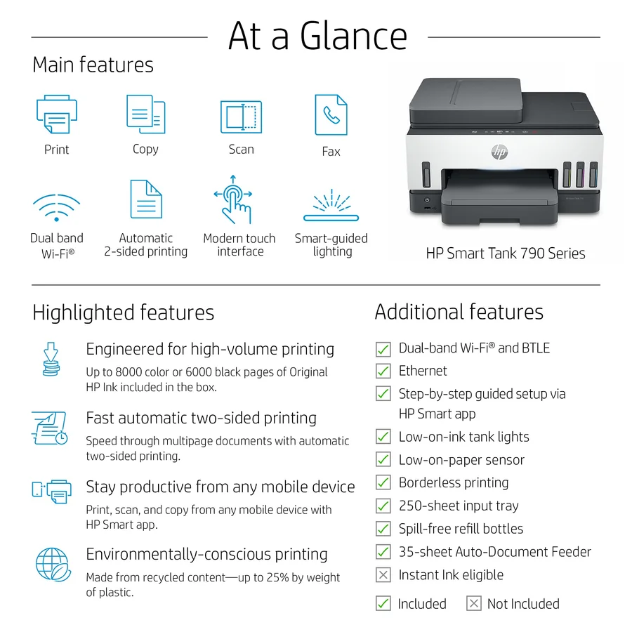 HP Smart Tank 790 All-in-One Ink Tank Printer